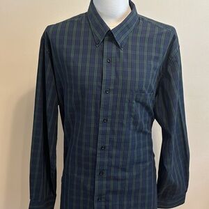 Croft & Barrow XXL Blue & Green Plaid Button Down shirt
